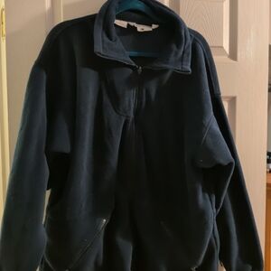 Columbia Dark Blue Fleece Jacket Fuzzy Warm